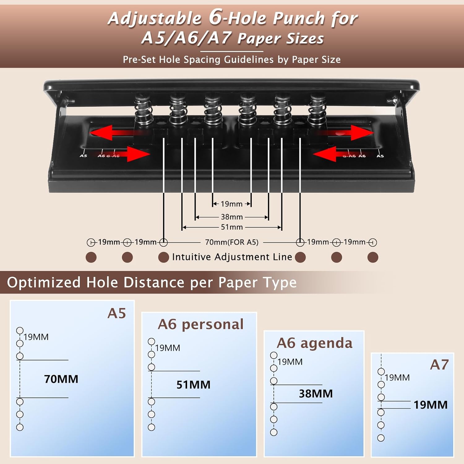 Thumbnail 4 de WITHYU 6-hole paper punch for A5 A6 A7