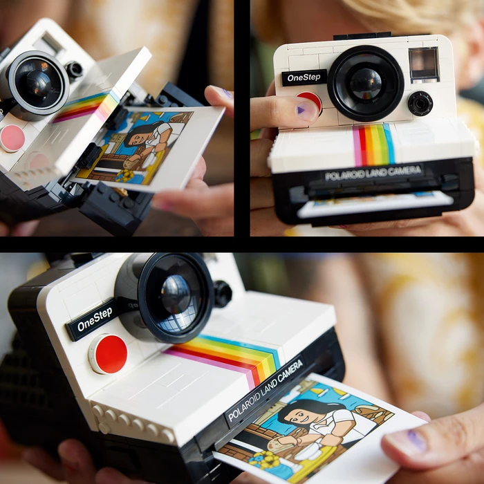 Detalle de LEGO Ideas Polaroid OneStep SX-70 Sofortbildkamera 21345 – 516 Teile