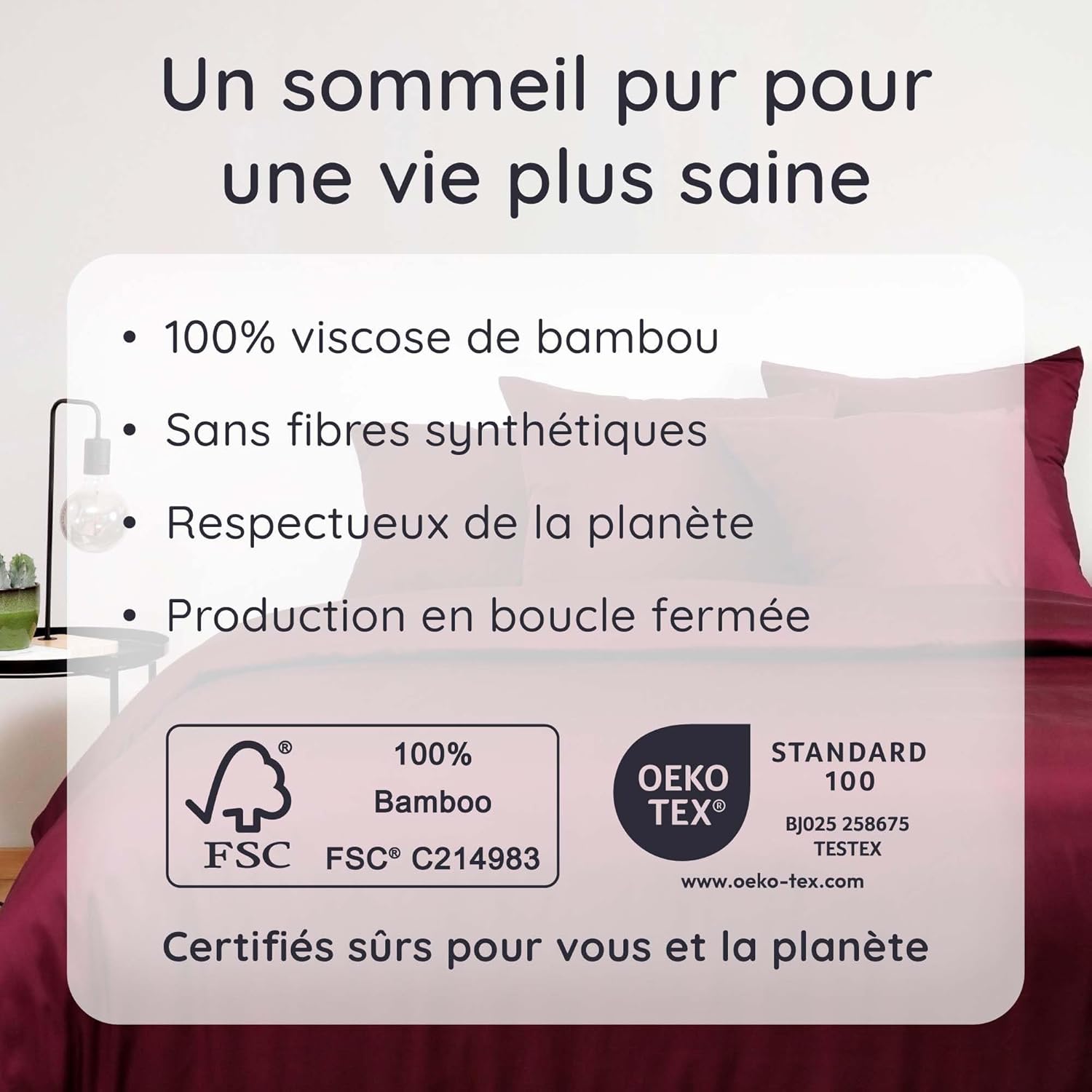Thumbnail 6 de Bambaw Taie d'oreiller 65x65 Bambou – Lot de 2, hypoallergénique et anti-acariens