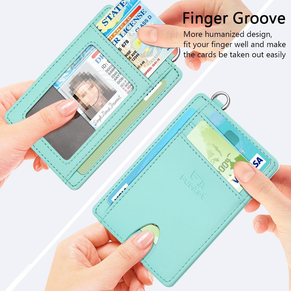 Thumbnail 2 de FurArt portefeuille minimaliste ultra fin avec blocage RFID – porte-cartes pour femmes et hommes