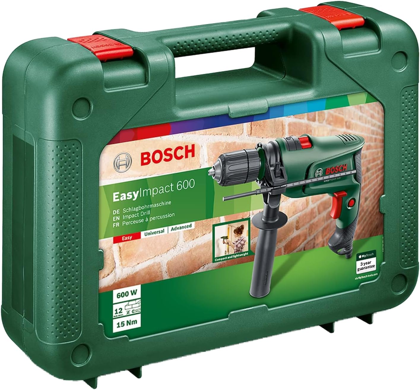 Thumbnail 6 de Bosch EasyImpact 600 Electric Combi Drill (600 W) with Carrying Case