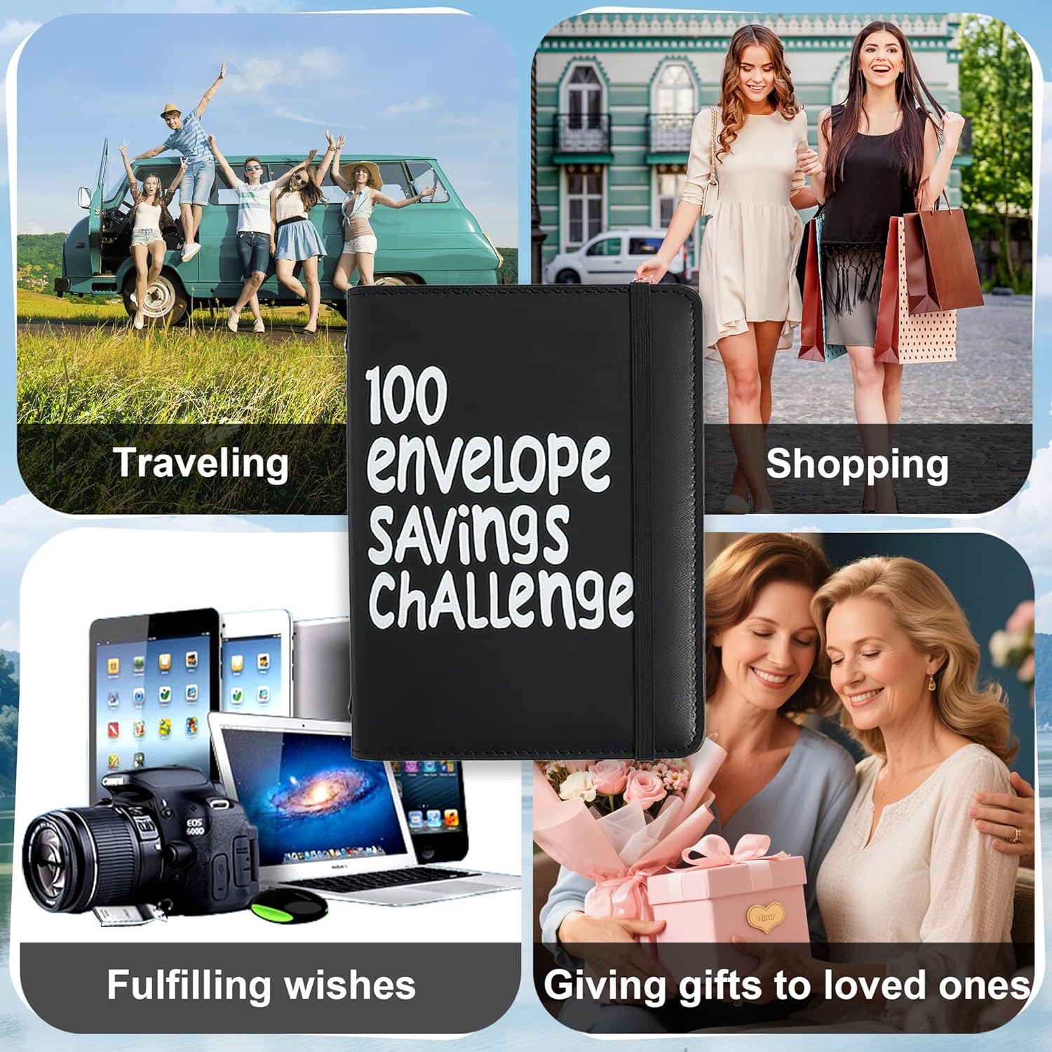 Detalle 2 de APMFHO 100 Days Money Saving Challenge Envelope Binder