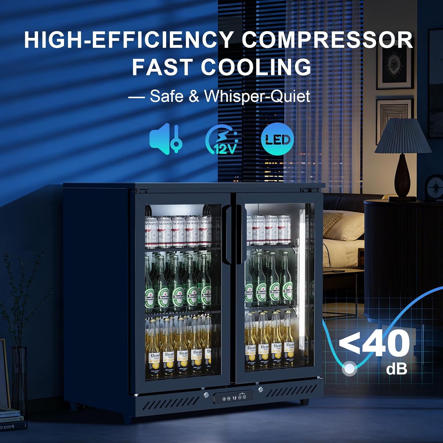 Thumbnail 4 de Antarctic Star BTC-210FC Beverage Refrigerator, 6.5 Cu. Ft. Glass Doors
