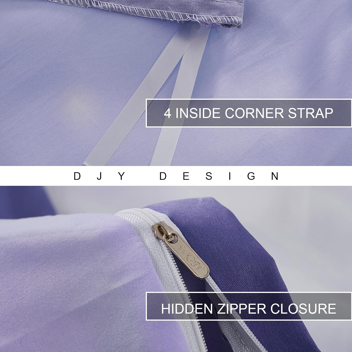 Thumbnail 5 de Purple Duvet Cover Double 200x200cm duvet set