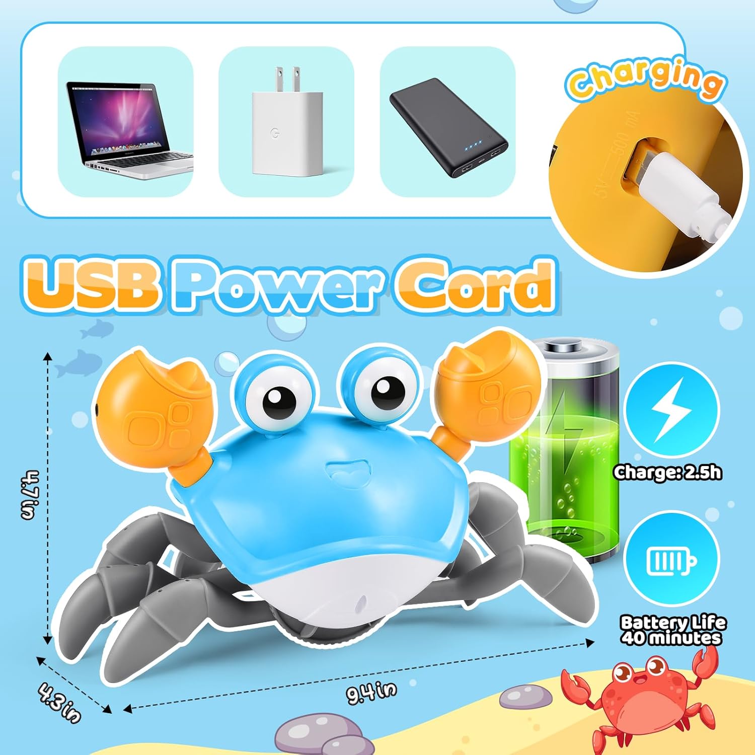 Thumbnail 4 de Veopoko Crawling Crab Toy: Baby Sensory Toy for Crawling, 0–4 Years