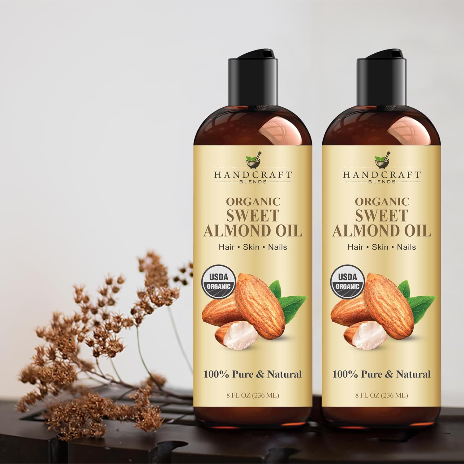 Thumbnail 6 de Handcraft Blends Organic Sweet Almond Oil (8 fl oz) — 100% Pure Carrier Oil for Skin, Hair & Massage