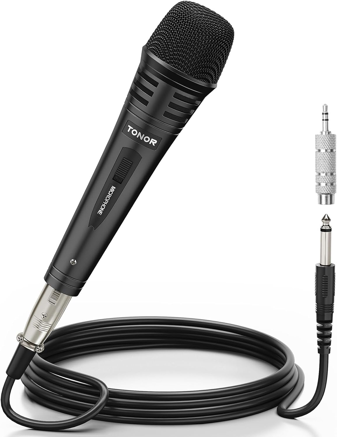 Detalle de TONOR Dynamisches Mikrofon mit 5 m XLR-Kabel – vielseitig einsetzbar für Bühne, Studio, Karaoke und Heimgebrauch