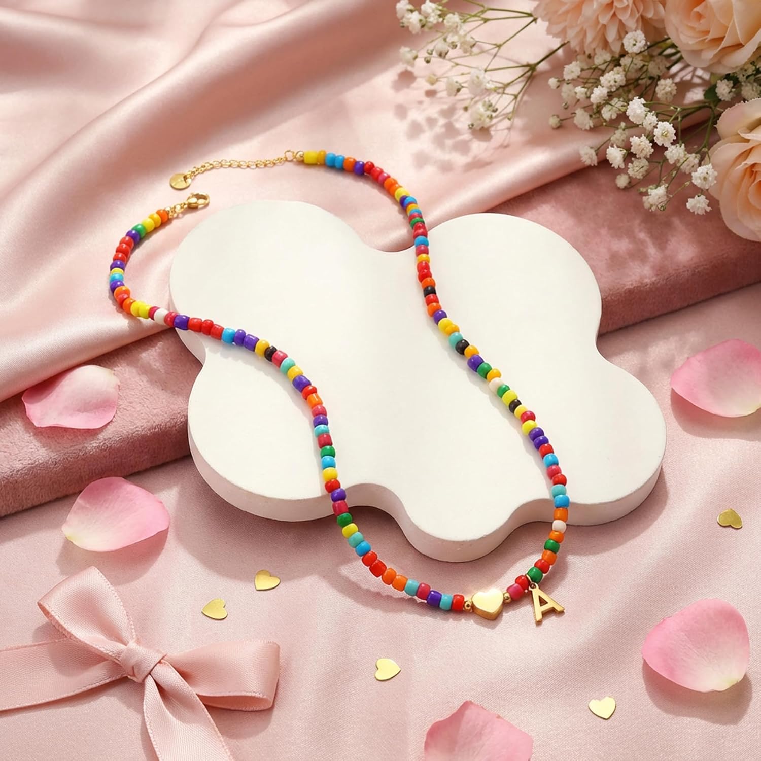 Detalle 2 de Eaciy Initial Beaded Choker 16+2 in
