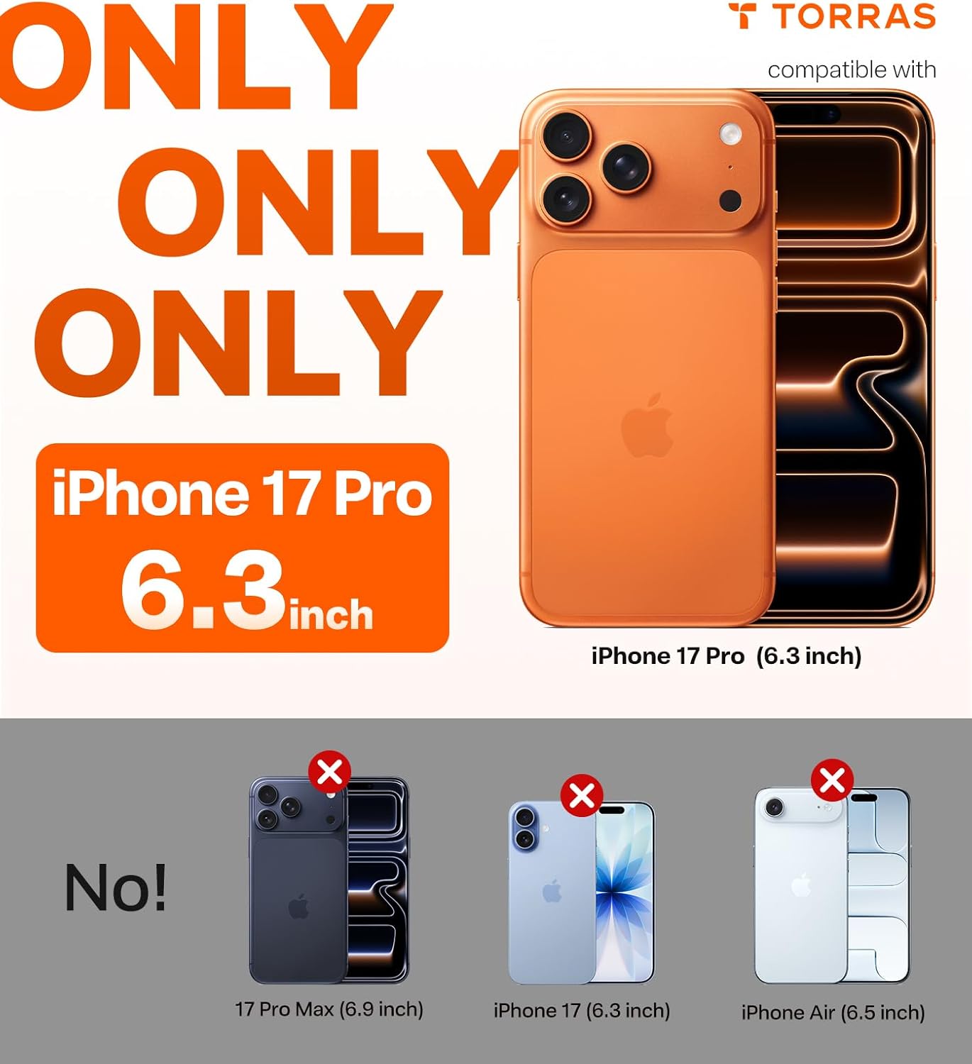 Thumbnail 3 de TORRAS iPhone 17 Pro Clear Case 0.04in
