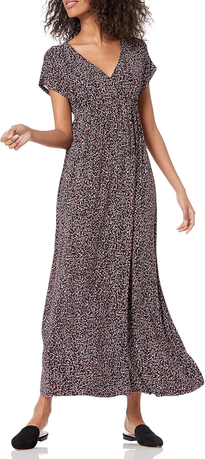 Thumbnail 6 de Amazon Essentials Women's V Neck Short Sleeve Waisted Maxi Dress (Plus Size Available)