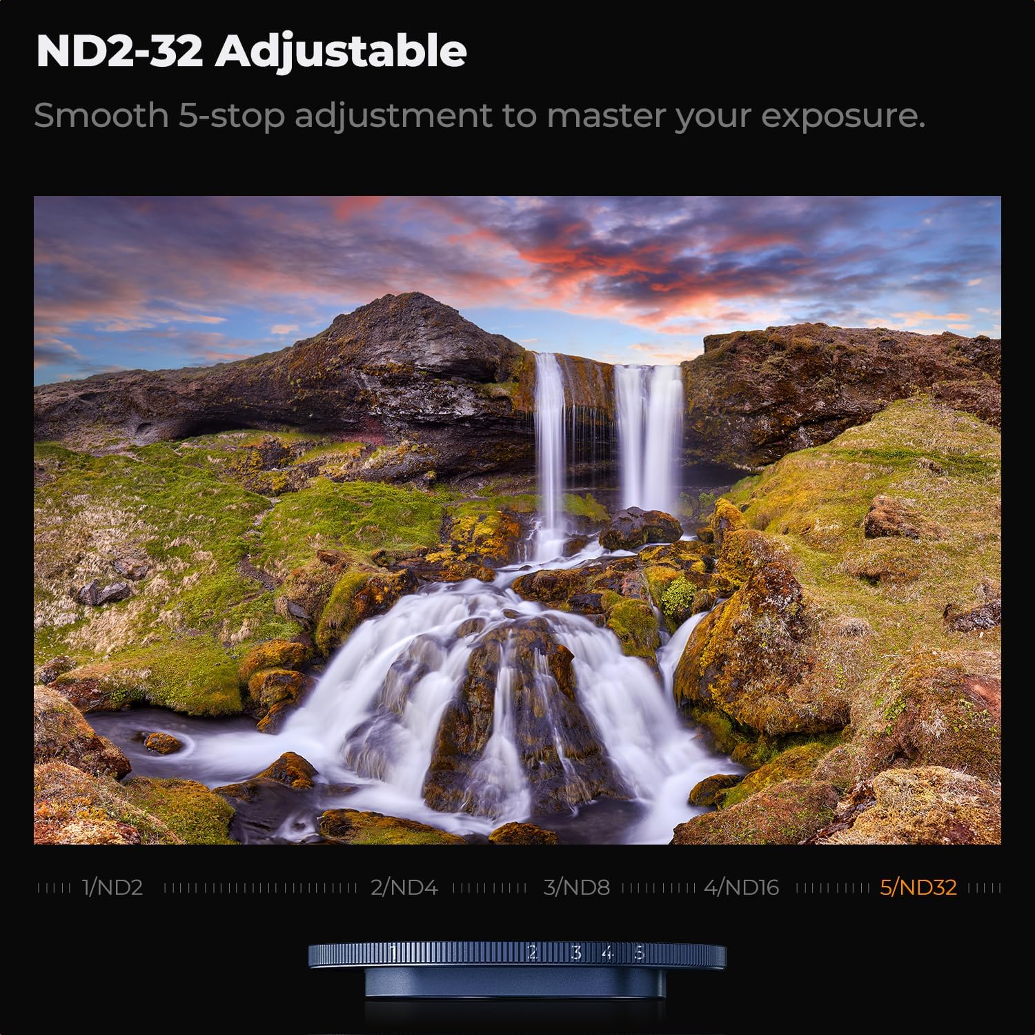 Thumbnail 2 de K&F CONCEPT Snap-On ND2-32 Filter for iPhone 17 Pro/Max – Ultra-Lightweight, Snap-On Deco Mount