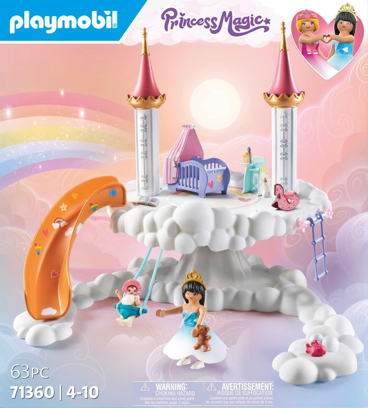 Detalle 2 de PLAYMOBIL Princess Magic 71360 babykamer met wieg, glijbaan en 61 accessoires