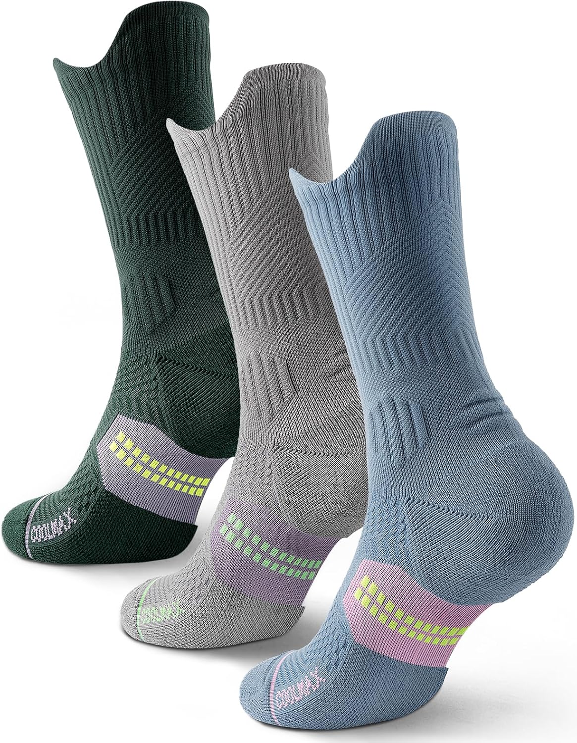 Thumbnail 6 de Juclise Womens Coolmax Bamboo Compression Running Crew Socks (3 Pairs) – 15–20 mmHg
