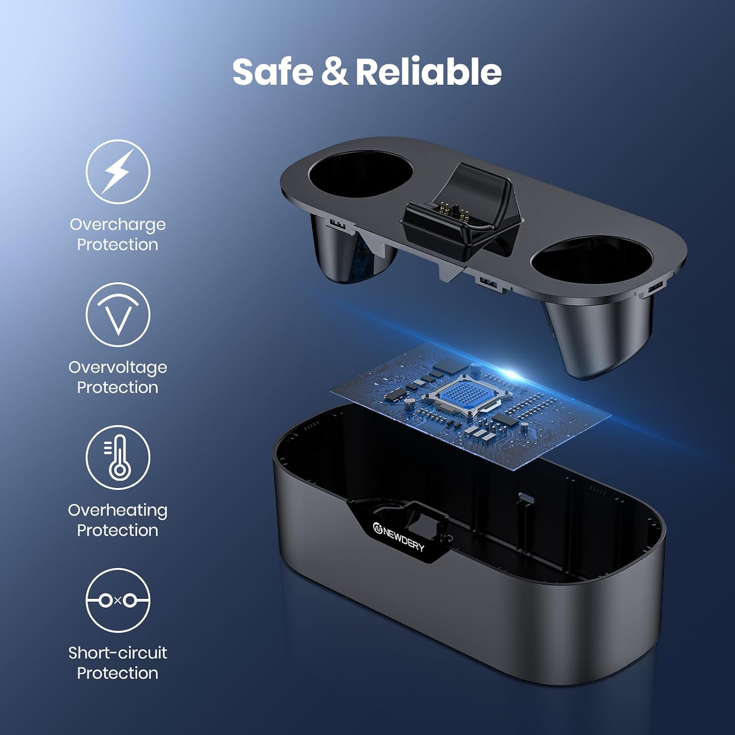 Thumbnail 6 de NEWDERY PS5 Ladestation für Controller