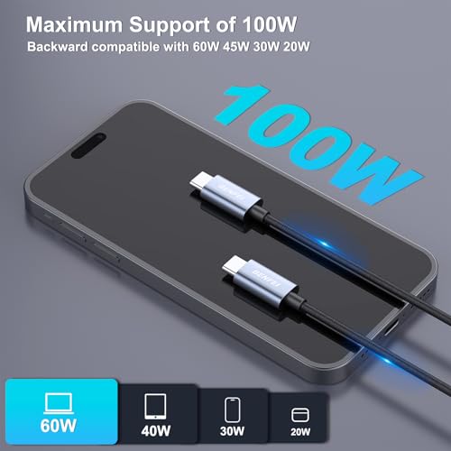 Detalle 2 de Câble BENFEI USB-C vers USB-C PD 100W ⚡