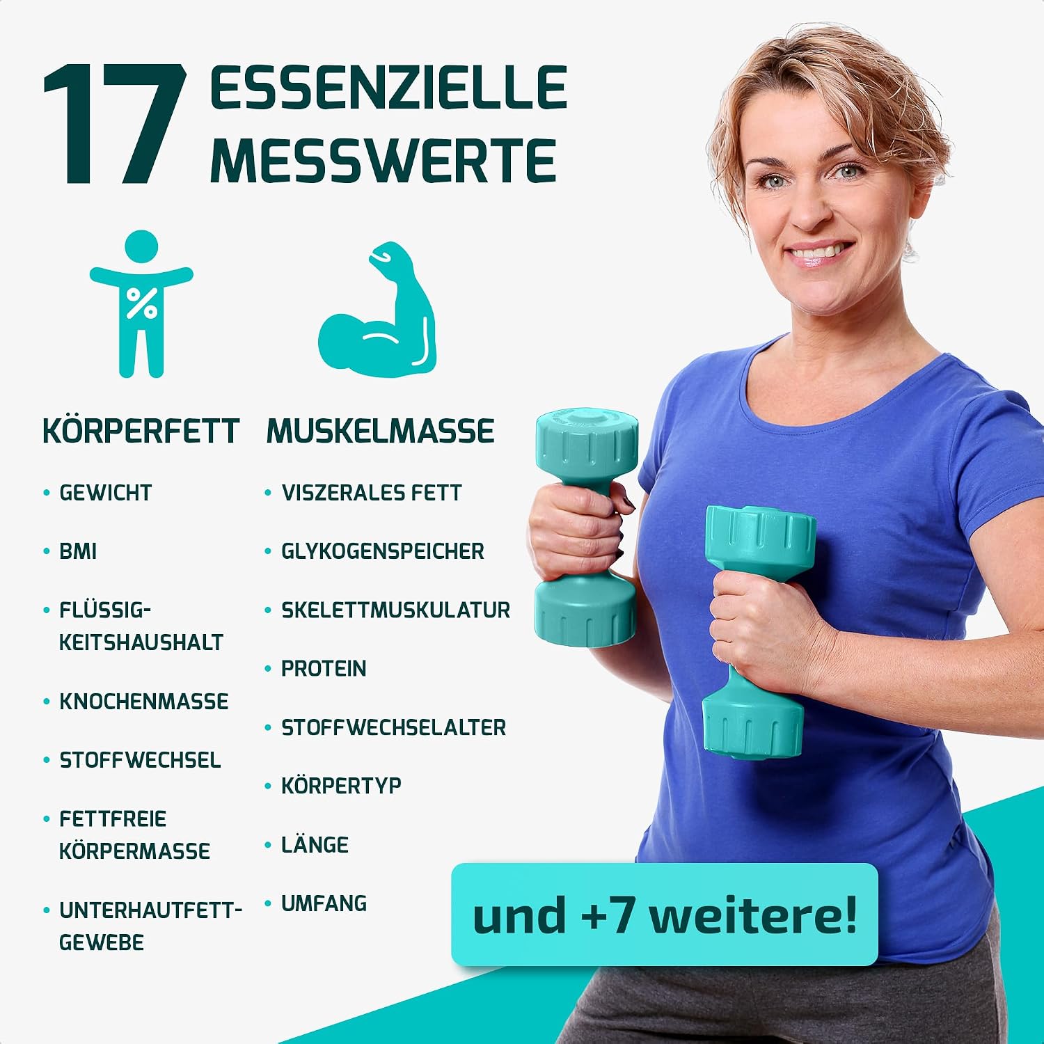 Thumbnail 1 de FITAGE Personenwaage digital Testsieger 2025 – Körperanalyse bis 180 kg mit App-Anbindung