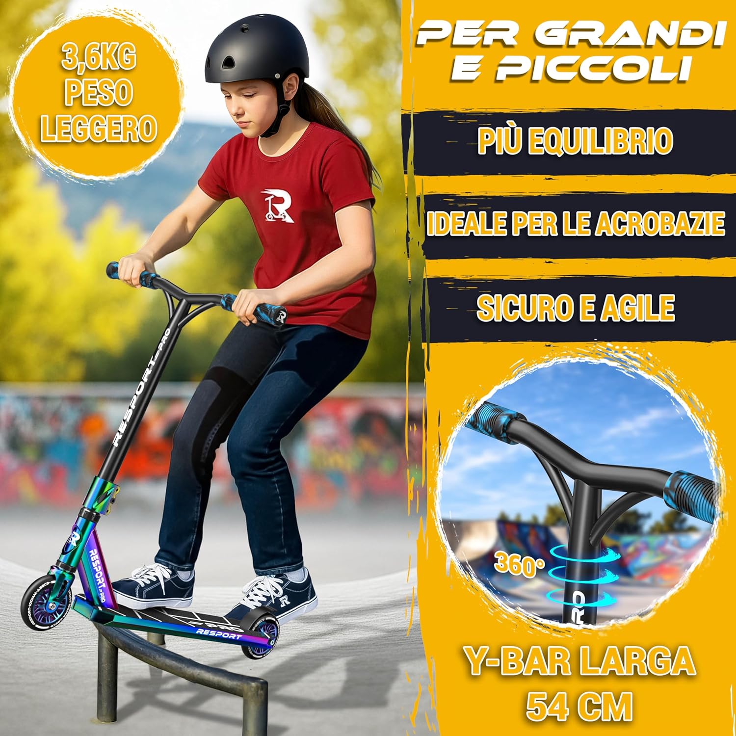 Thumbnail 5 de RE:SPORT Revo Pro Stunt Scooter: equilibrio, resistenza e stile per tricks