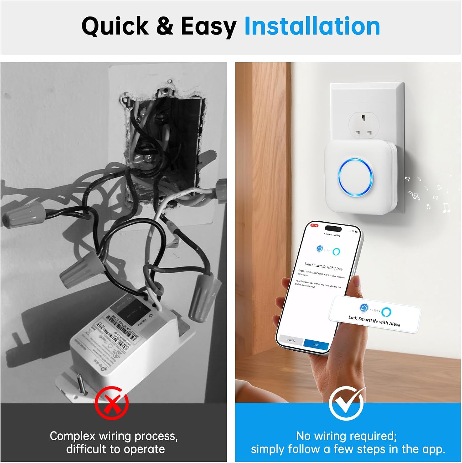 Detalle de Smart Wireless Doorbell Chime & Extender for Ring, Blink and Google Nest