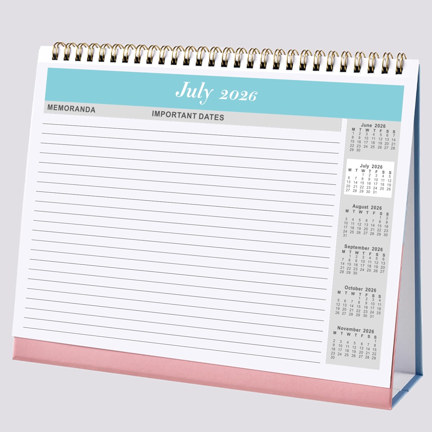 Thumbnail 5 de 2026-2027 Desk Calendar - Standing Flip with Thick Paper, July 2026 to December 2027