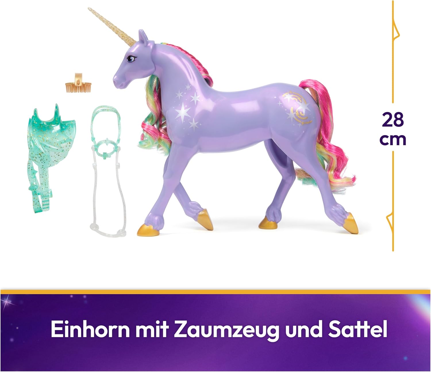 Thumbnail 1 de Unicorn Academy Einhorn Wildstar (28 cm) von Sophia – Original-Einhorn mit abnehmbarem Zaumzeug & Sattel, Geschenk ab 4 Jahren