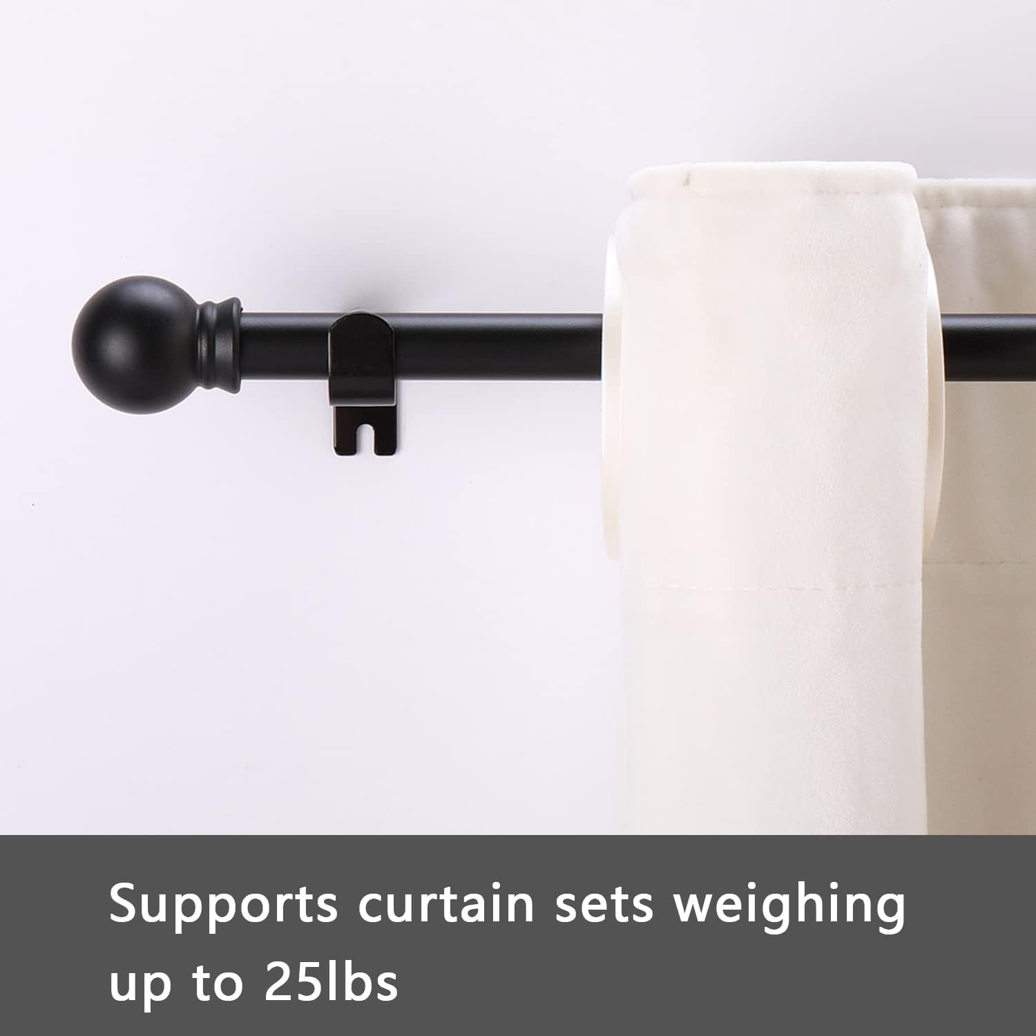 Detalle 2 de GXOACKJ 32-48 inch Curtain Rod Set, 5/8 in ๐ช