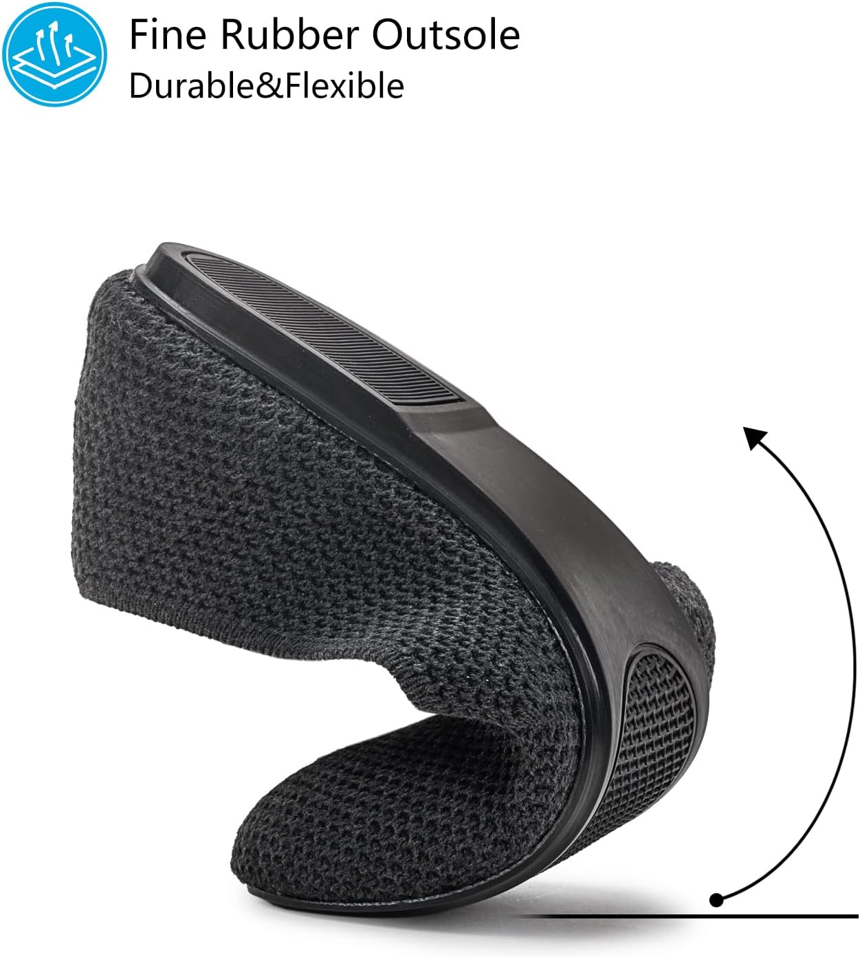 Thumbnail 5 de Frank Mully Damen Ballerinas Slip-On aus Strick mit runder Spitze – Runde Zehe