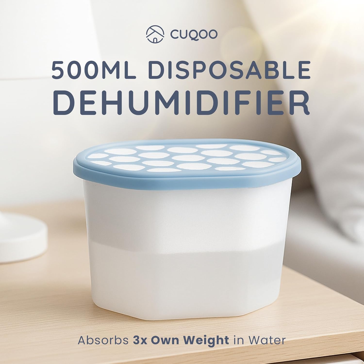 Detalle 2 de CUQOO Disposable Dehumidifier 500ml Pack of 10 🏠