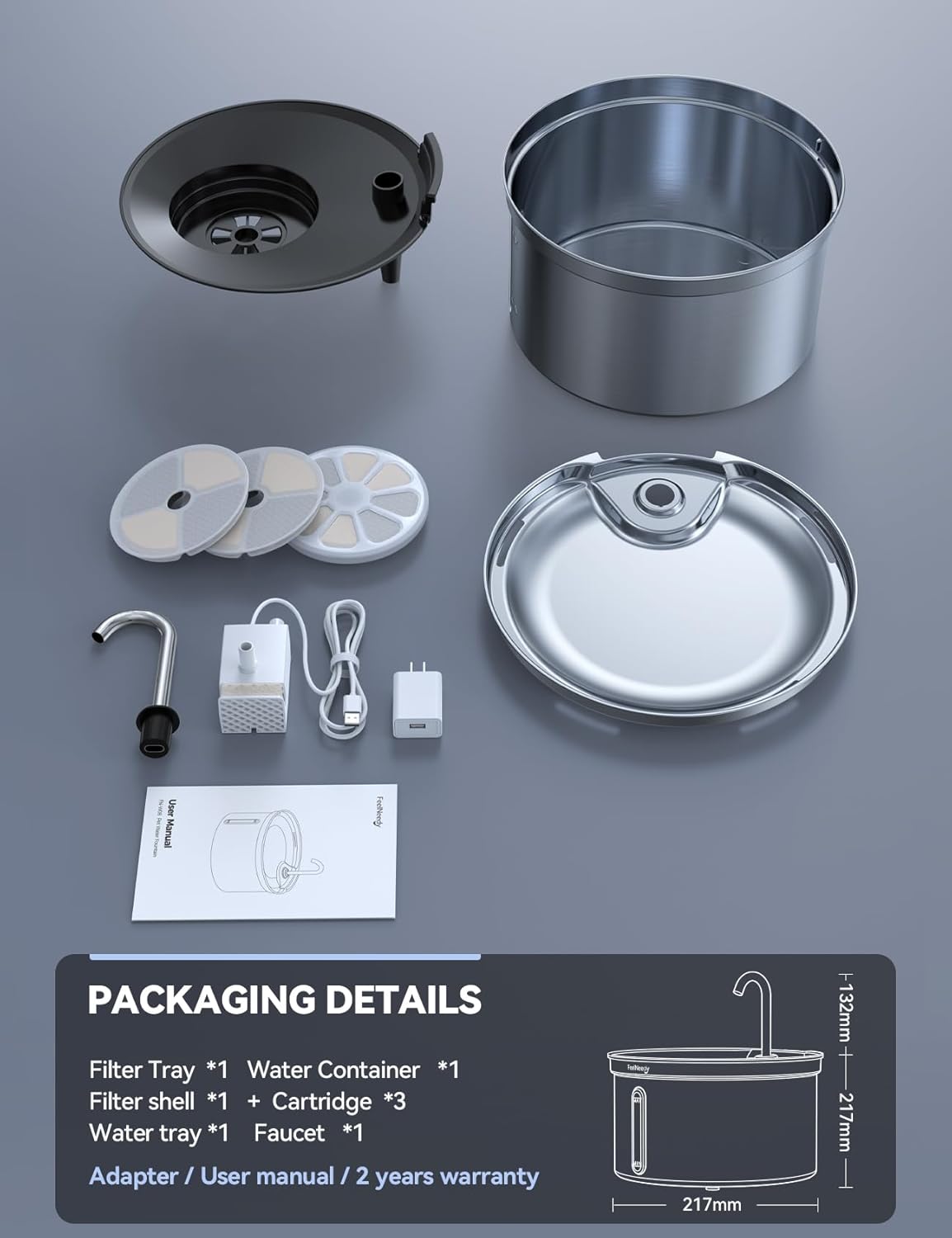 Thumbnail 6 de FEELNEEDY Fuente de Agua 3,5 L 🚰