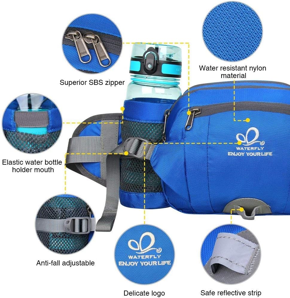 Thumbnail 2 de WATERFLY Gürteltasche mit Flaschenhalter – wasserdichte Hüfttasche für Hundetraining, Wandern & Reisen