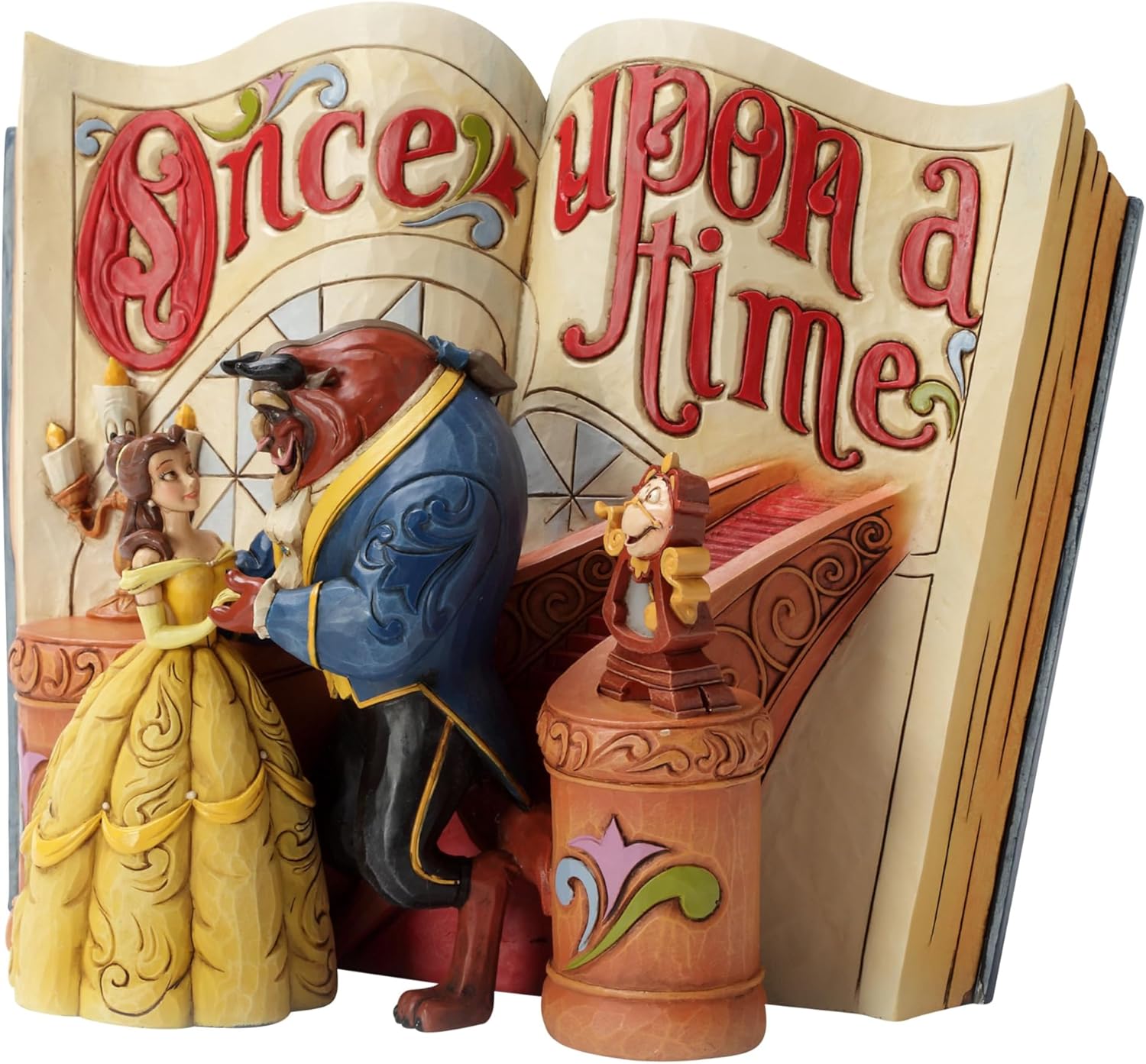 Detalle de Enesco Disney Traditions 4031483 Figurine Il Était une Fois la Belle et la Bête – Résine 18 cm, Multicolore