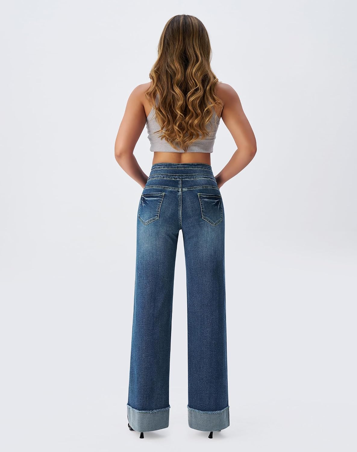 Thumbnail 2 de roswear Women's High Waisted Wide Leg Jeans