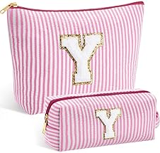 Detalle de SEFORICO Personalized Make Up Bag (Large Capacity) – A‑Z Cosmetic Bags, 2 Pack
