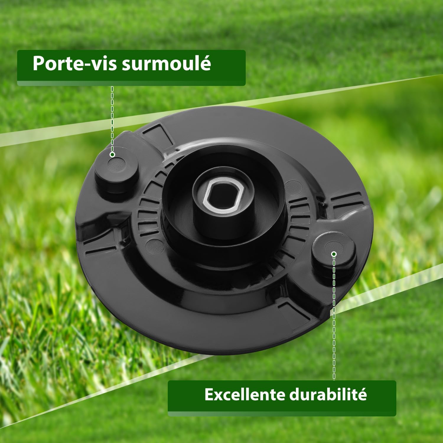 Detalle de FourShow “Mise à Niveau” disque de coupe à double lame avec 20 lames pour coupe-bordures sans fil Einhell