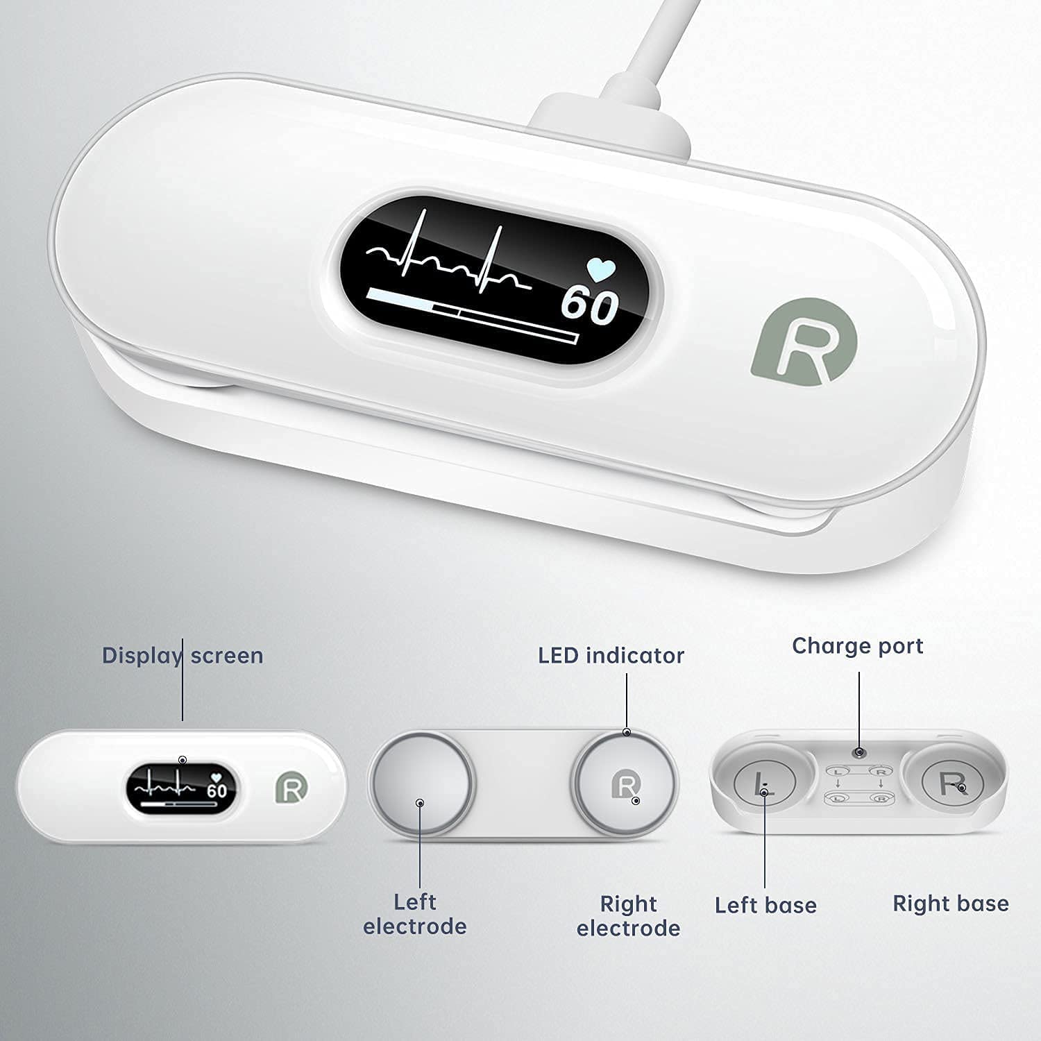 Detalle 1 de CheckMe DuoEK-S home ECG monitor with Bluetooth and OLED screen
