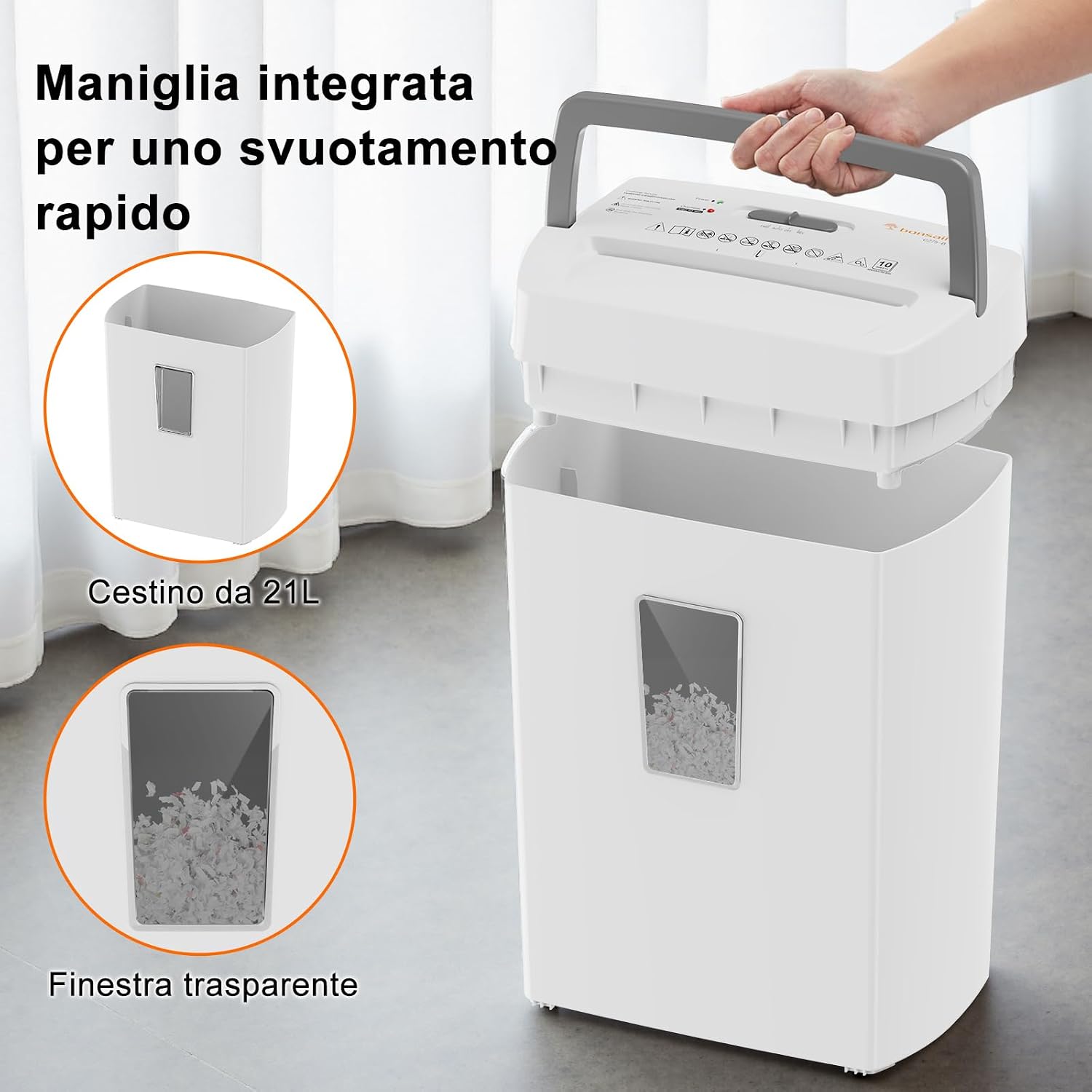 Detalle de Bonsaii C275-B distruggi documenti P4 10 fogli