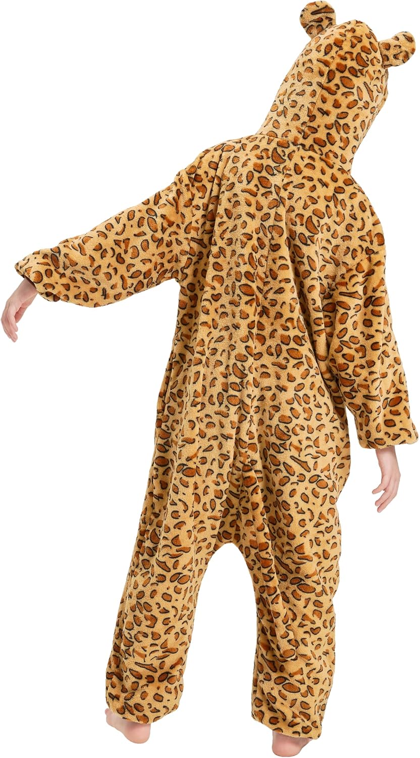 Detalle de LONULAIN WXETSY Kids’ Animal Onesie Pajamas, Flannel Fleece Hood