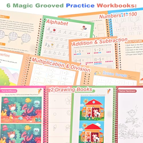 Thumbnail 4 de Magic Grooved Reusable Handwriting Books 26 x 18.5cm 📚