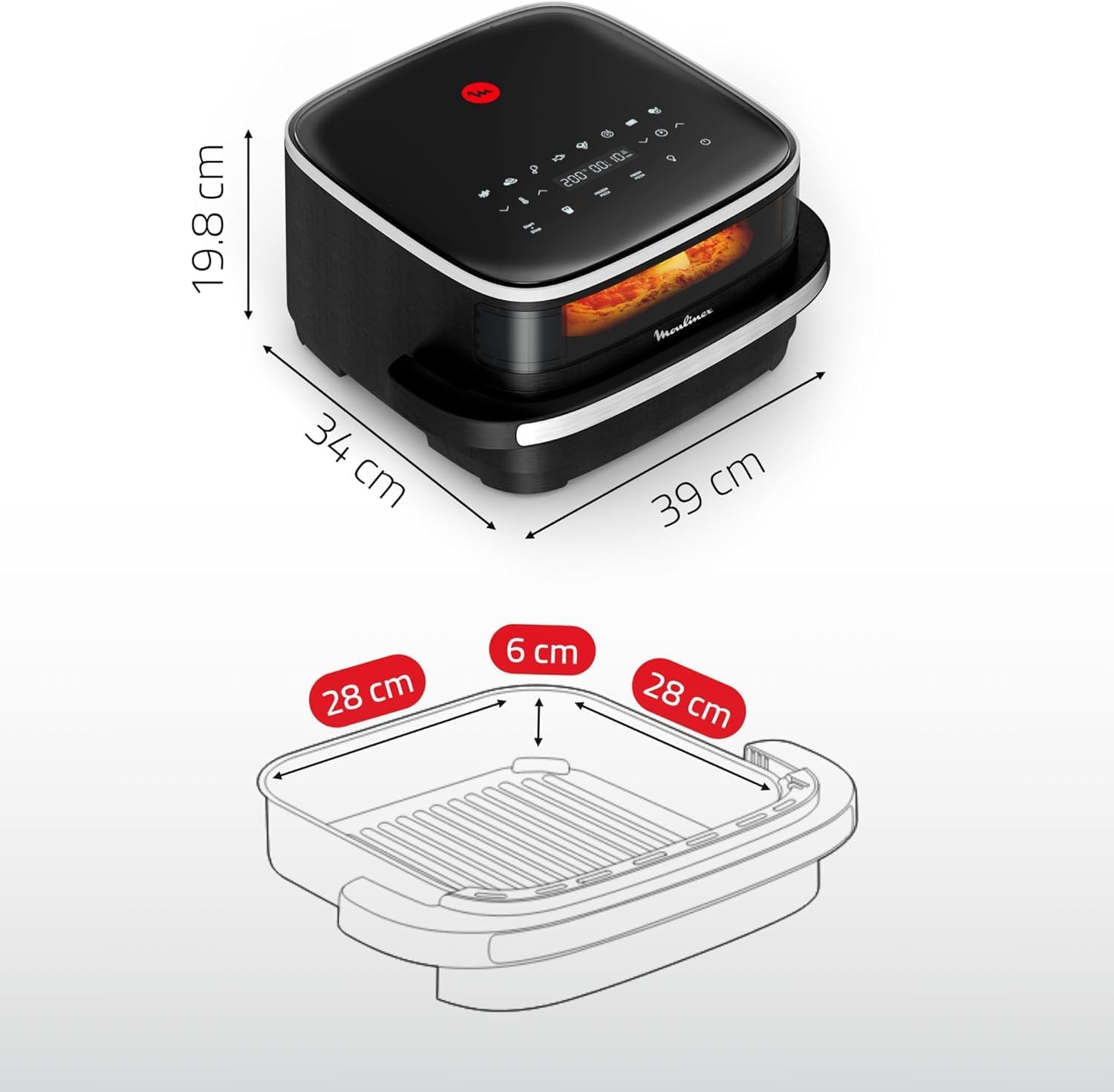 Detalle 2 de Moulinex AL4018F0 friteuse air fryer 4 L avec accessoires đ