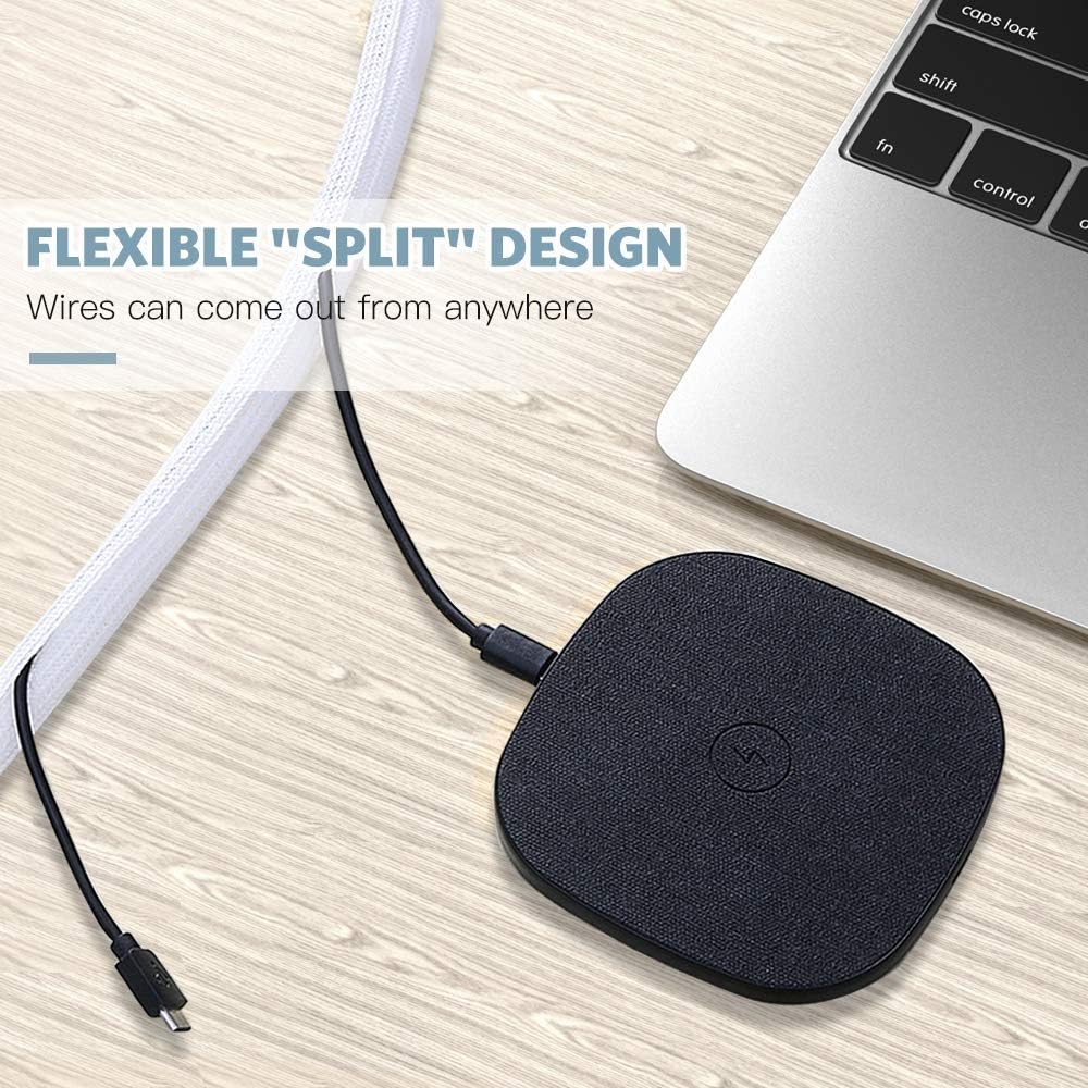 Detalle de AGPTEK White Cable Management Sleeve 3m (12–20mm) – Self-Closing, Flame‑Retardant, Animal‑Proof