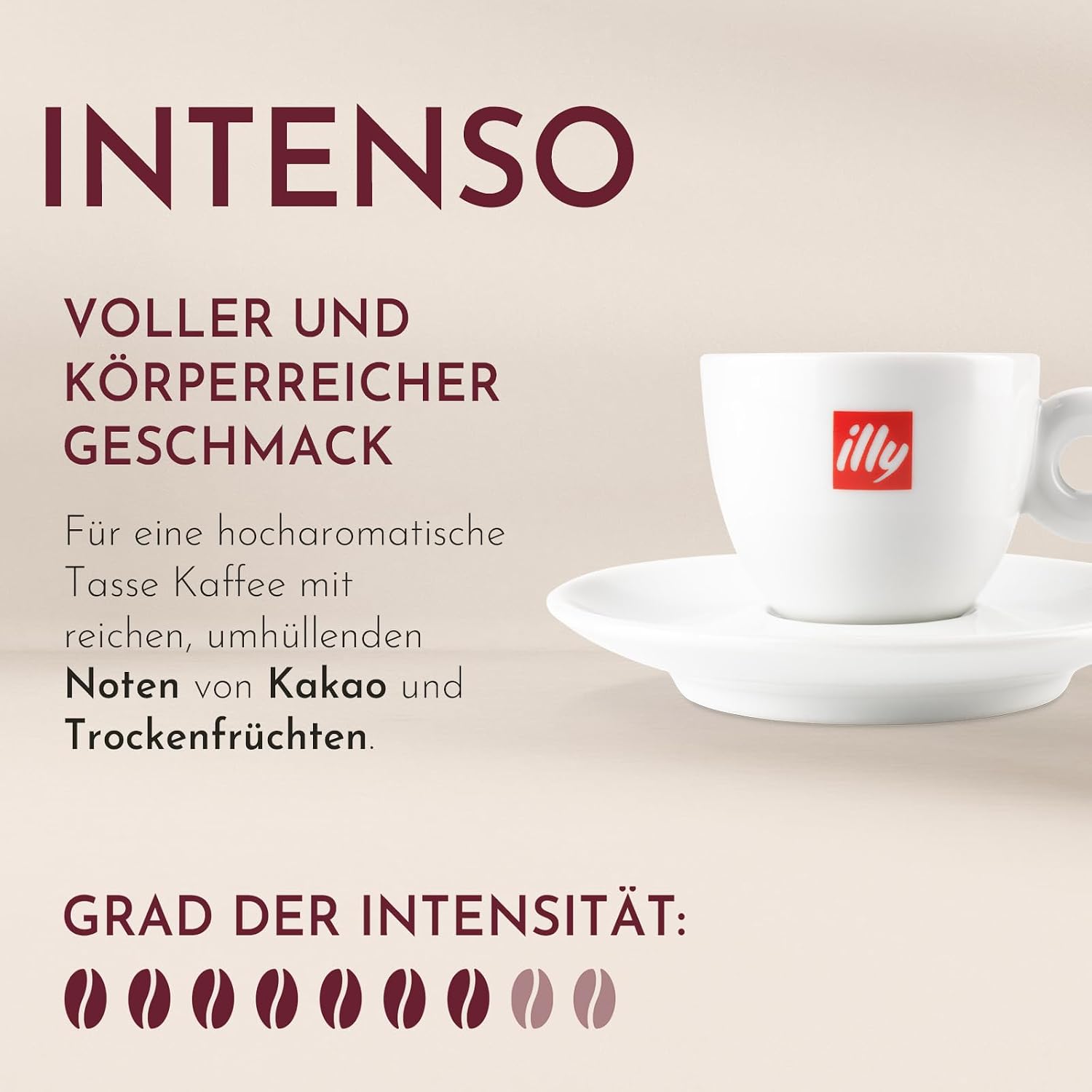 Thumbnail 1 de illy Kaffeebohnen Zum Mahlen INTENSO – 250 g 100% Arabica mit Kakao- und Trockenfruchtaromen