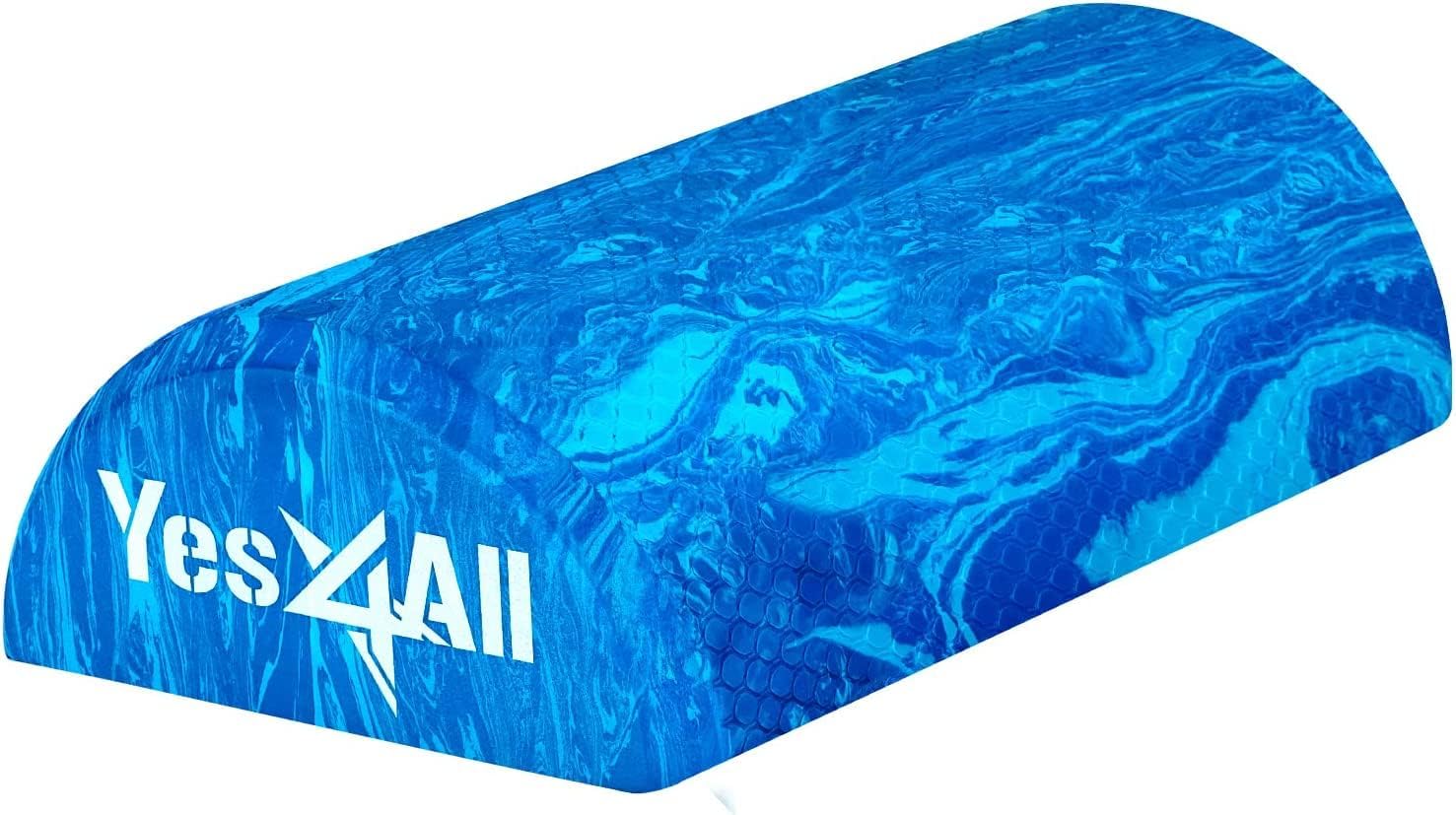 Detalle de Yes4All Half Roller EVA - Blue - 12 inch Firm Foam Roller for Stretching