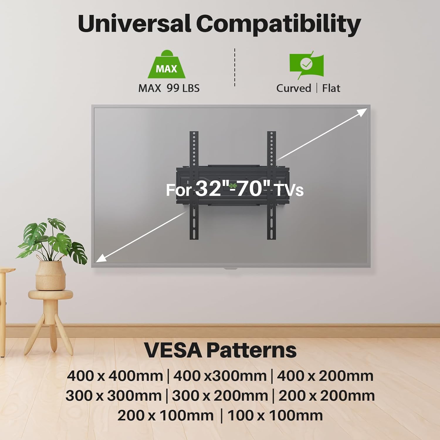 Detalle 2 de USX MOUNT Full Motion TV Wall Mount 70in