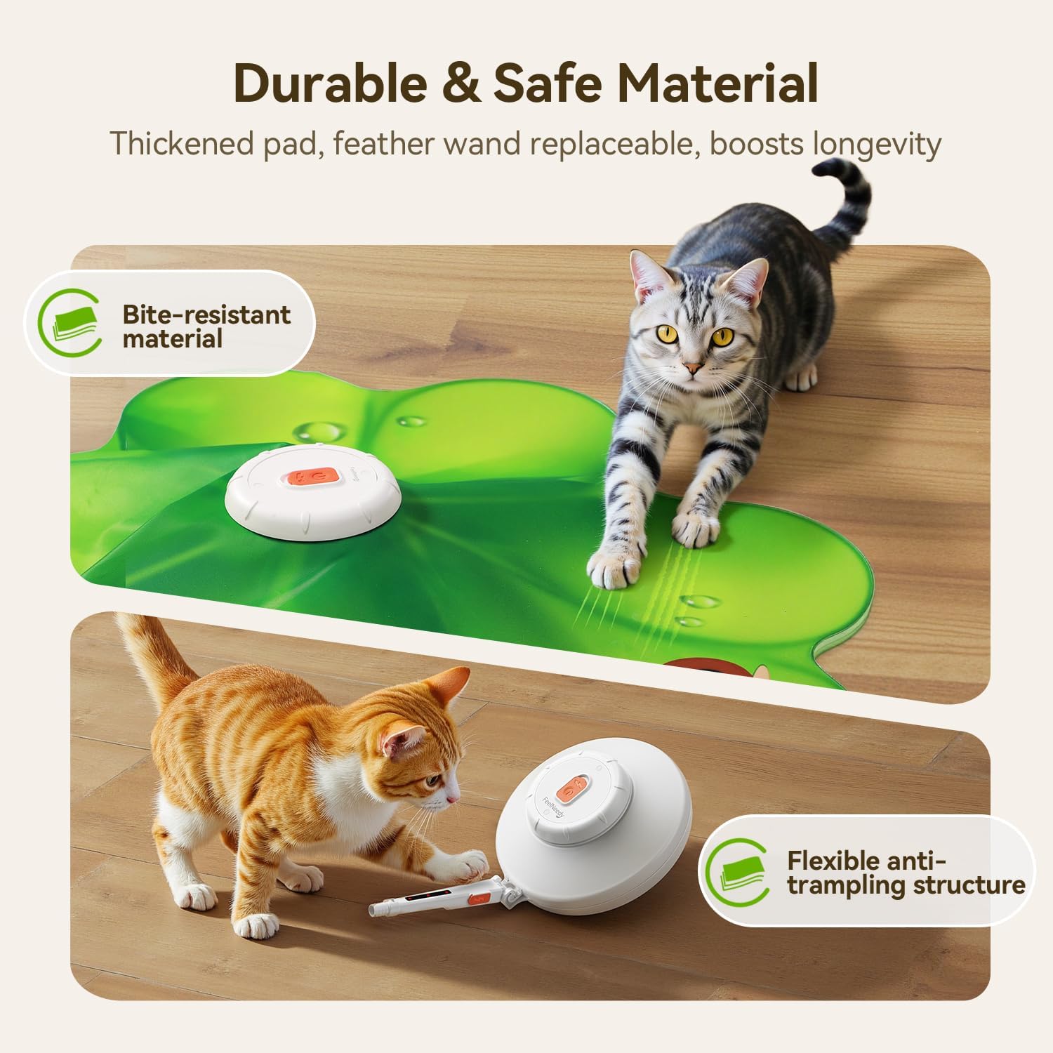 Thumbnail 6 de FEELNEEDY FN-P20 Interactive Cat Toy with Moving Feathers and LED Red Dot