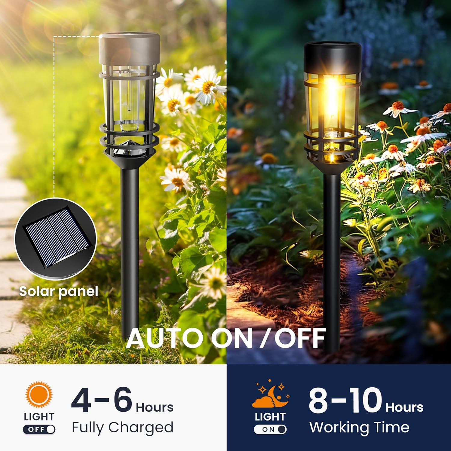Thumbnail 2 de GIGALUMI Solar Outdoor Garden Lights (12-Pack) – Waterproof Warm White Pathway Lights