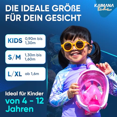 Thumbnail 6 de KAIMANA Schnorchelmaske Kinder – Vollgesichtsmaske inkl. Tragetasche, CO2-sicher (3–12 Jahre)