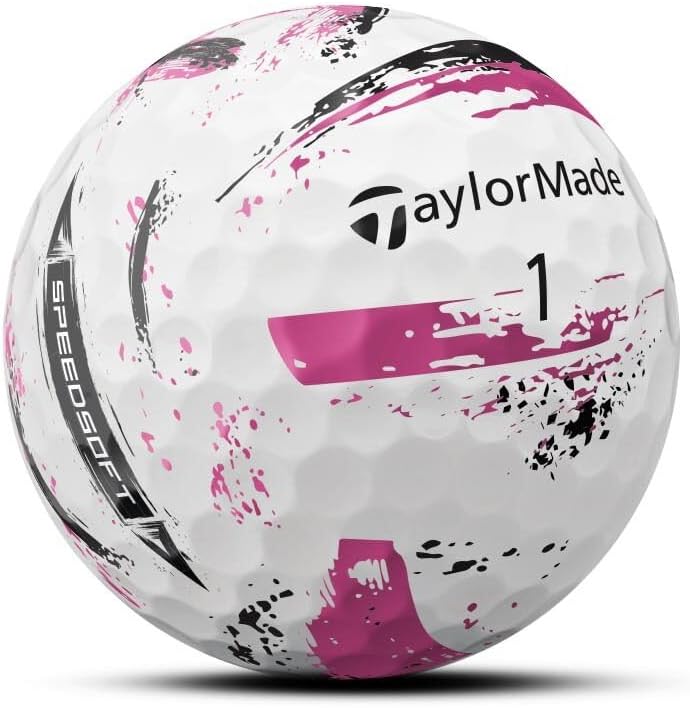 Detalle de TaylorMade TMJ24 SpeedSoft INK ゴルフボール 12個入り マルチレイヤー 2024年モデル