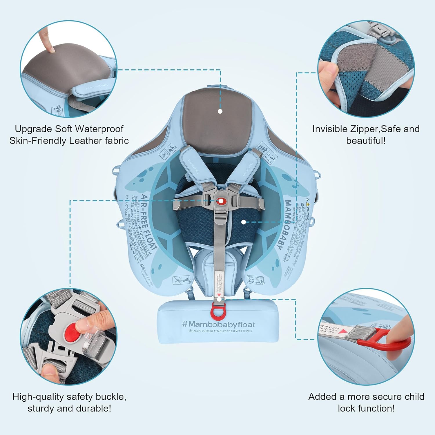 Thumbnail 3 de Lurui Baby Float with Removable Canopy (Non-Inflatable) for Pool, 3–24 Months