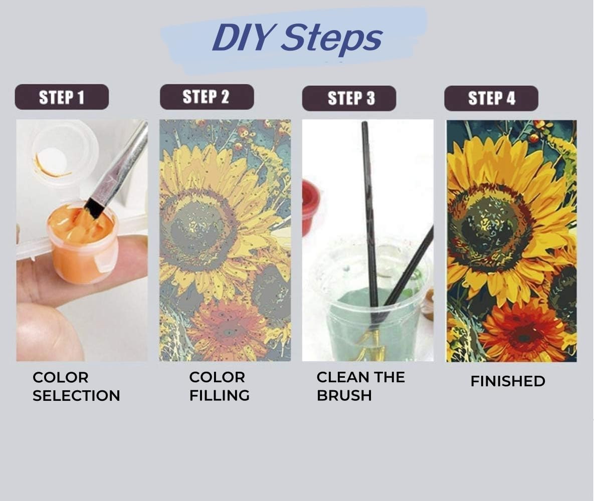 Thumbnail 6 de Wishtokeé Kit de Pintar por Números 40x50cm 🎨 para Adultos y Niños