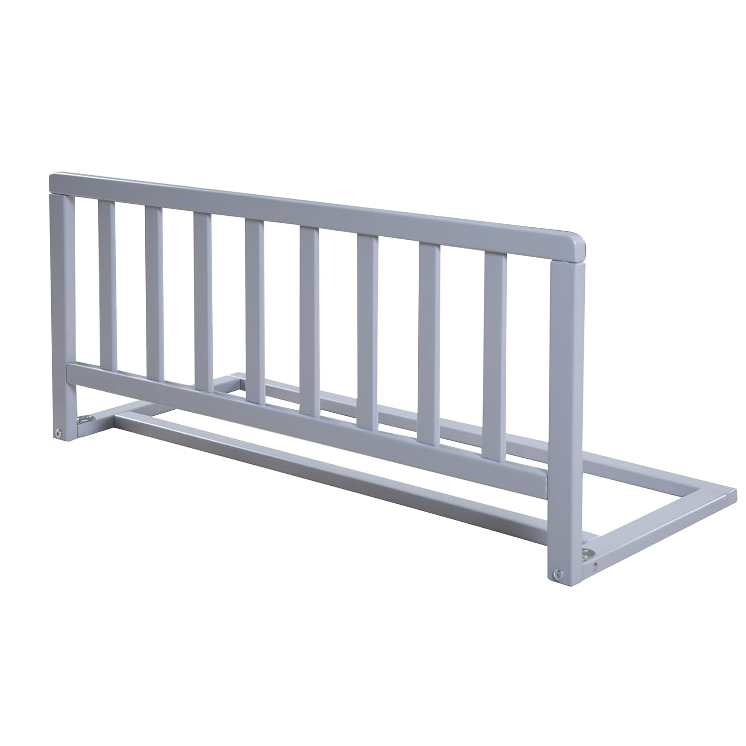 Detalle de roba Bettschutzgitter 90 cm Länge aus Massivholz – klappbar, ohne Bohren, Taupe