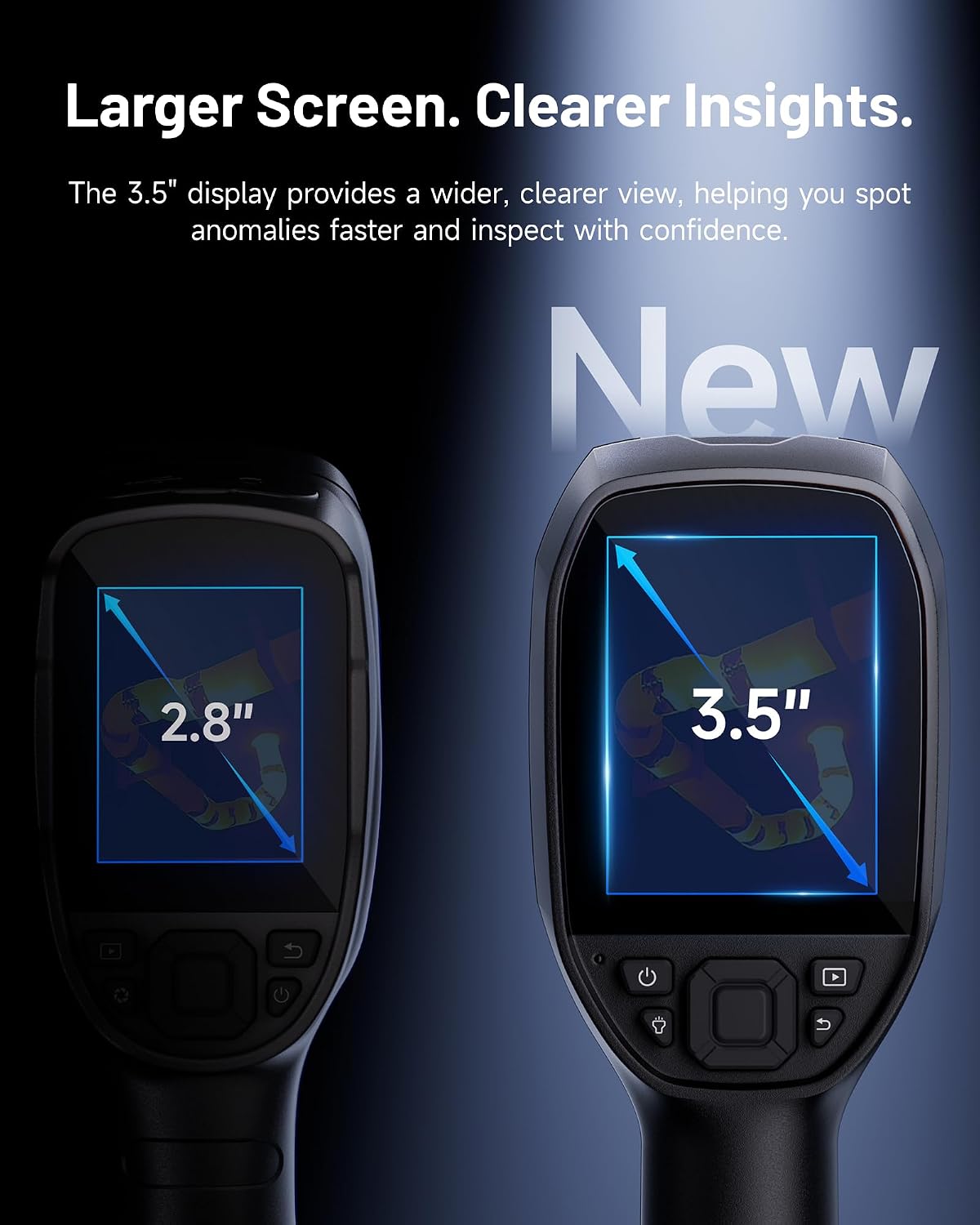 Detalle de TOPDON thermal imaging camera with 3.5-inch display